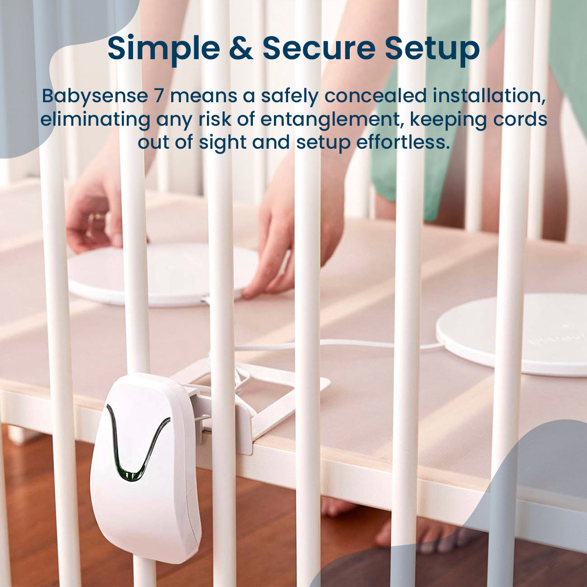 Babysense 7 - Monitor de Bebé con Alertas en Tiempo Real de Falta de Respiración e Irregularidades, Certificado Médico, Monitoreo Completo para un Sueño Seguro