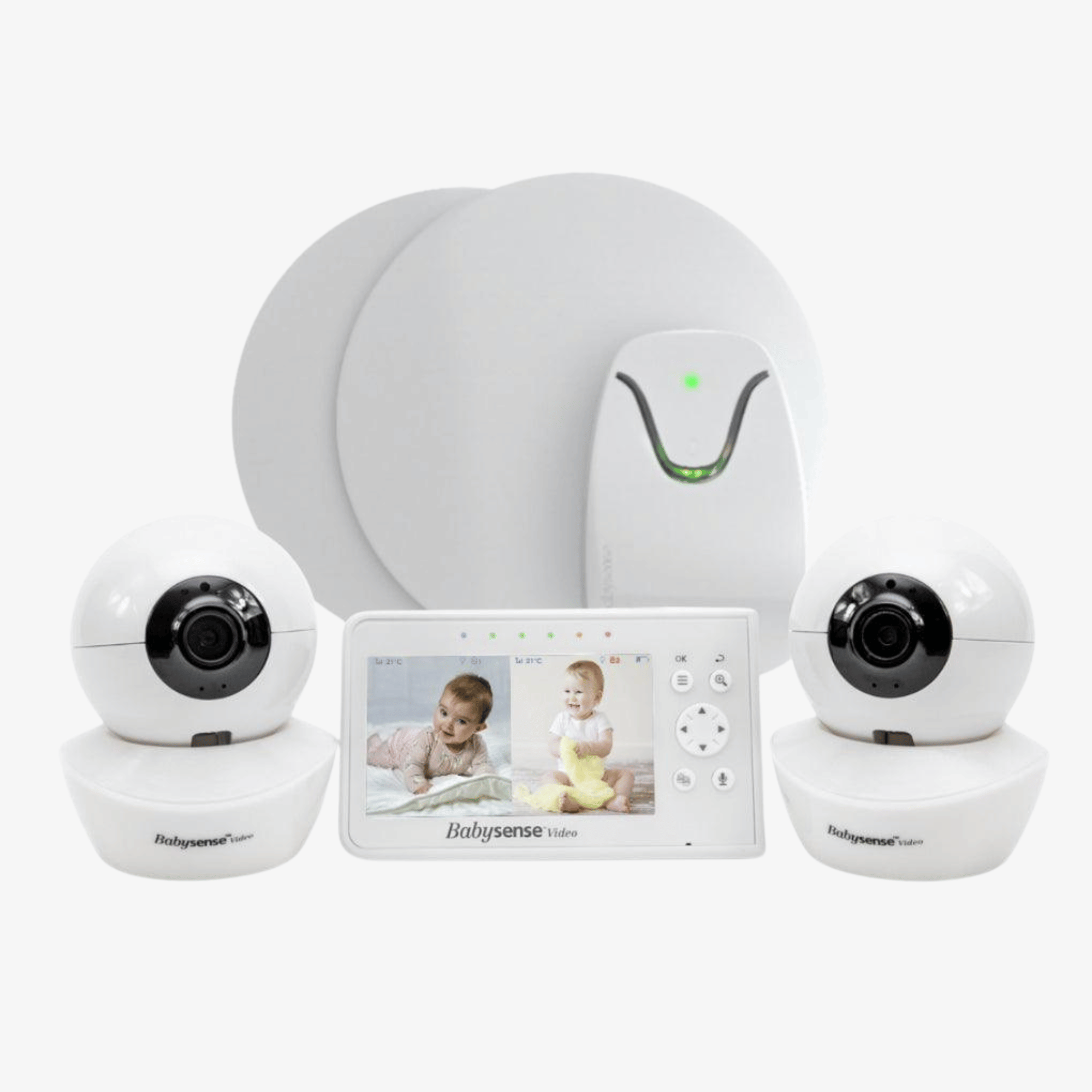 Babysense 7 & V43: Monitor Video per Bambini con Avvisi in Tempo Reale per Assenza di Respiro e Irregolarità, 2 Telecamere
