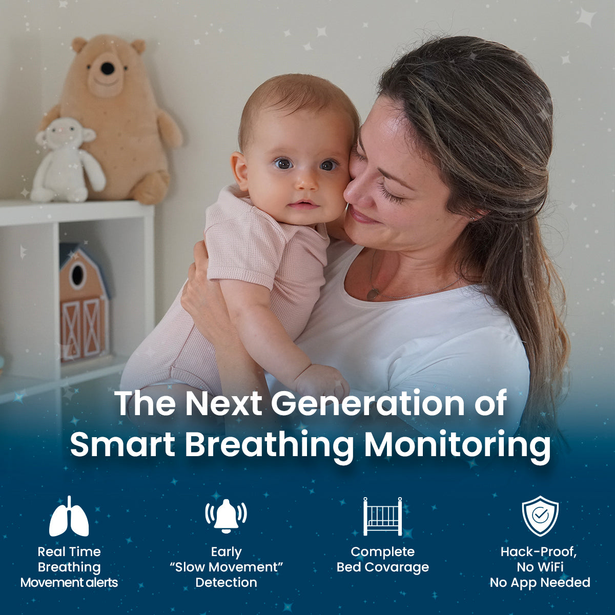 Babysense 8 – Baby Monitor with Real Time No Breathing & Irregularity Alerts for Safe Sleep