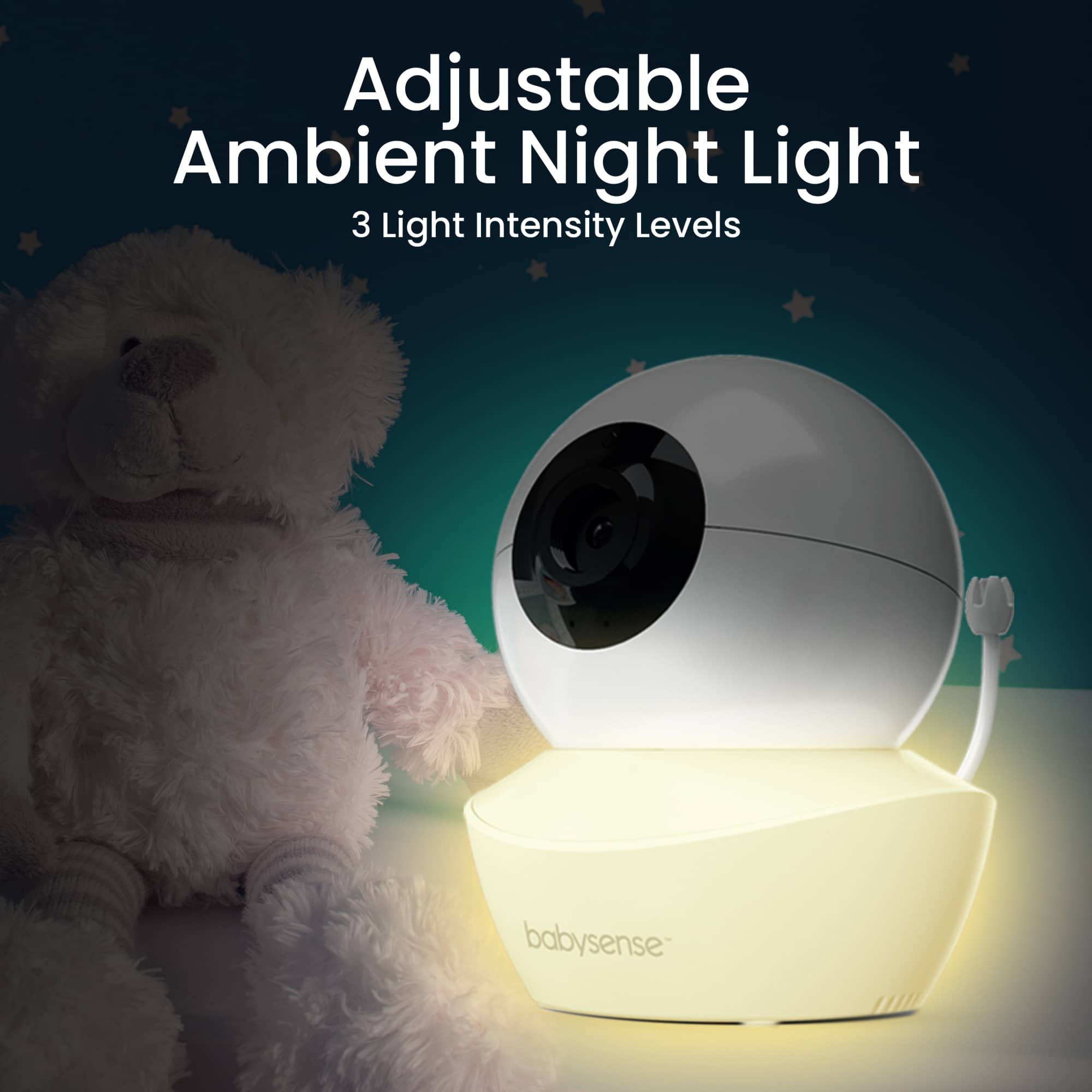 Babysense HD S2: Babyphone 1 Caméra, Écran Partagé Monitor & Bebe Veilleuse, Sans Wi-Fi