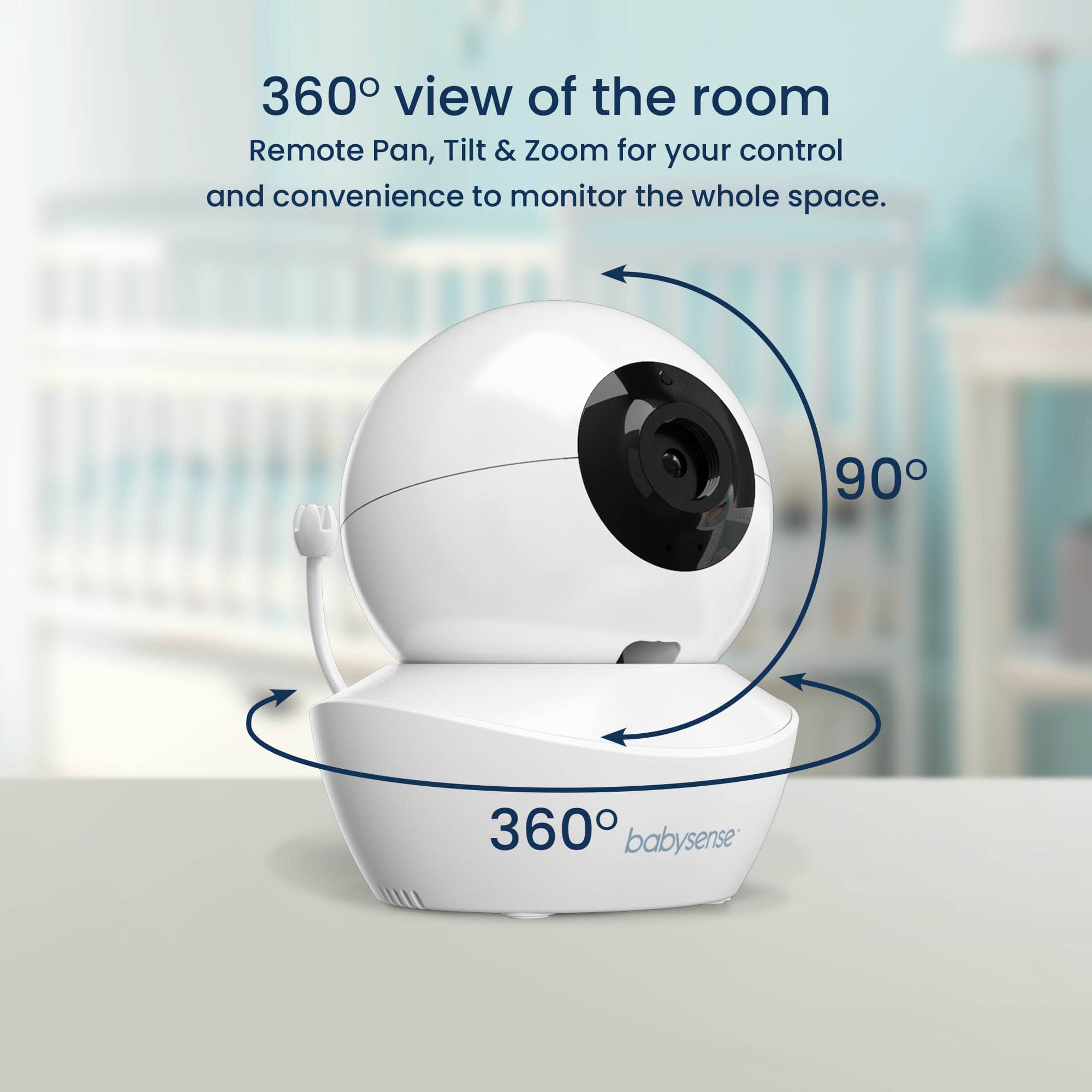 Babysense HD S2: Babyphone 1 Caméra, Écran Partagé Monitor & Bebe Veilleuse, Sans Wi-Fi