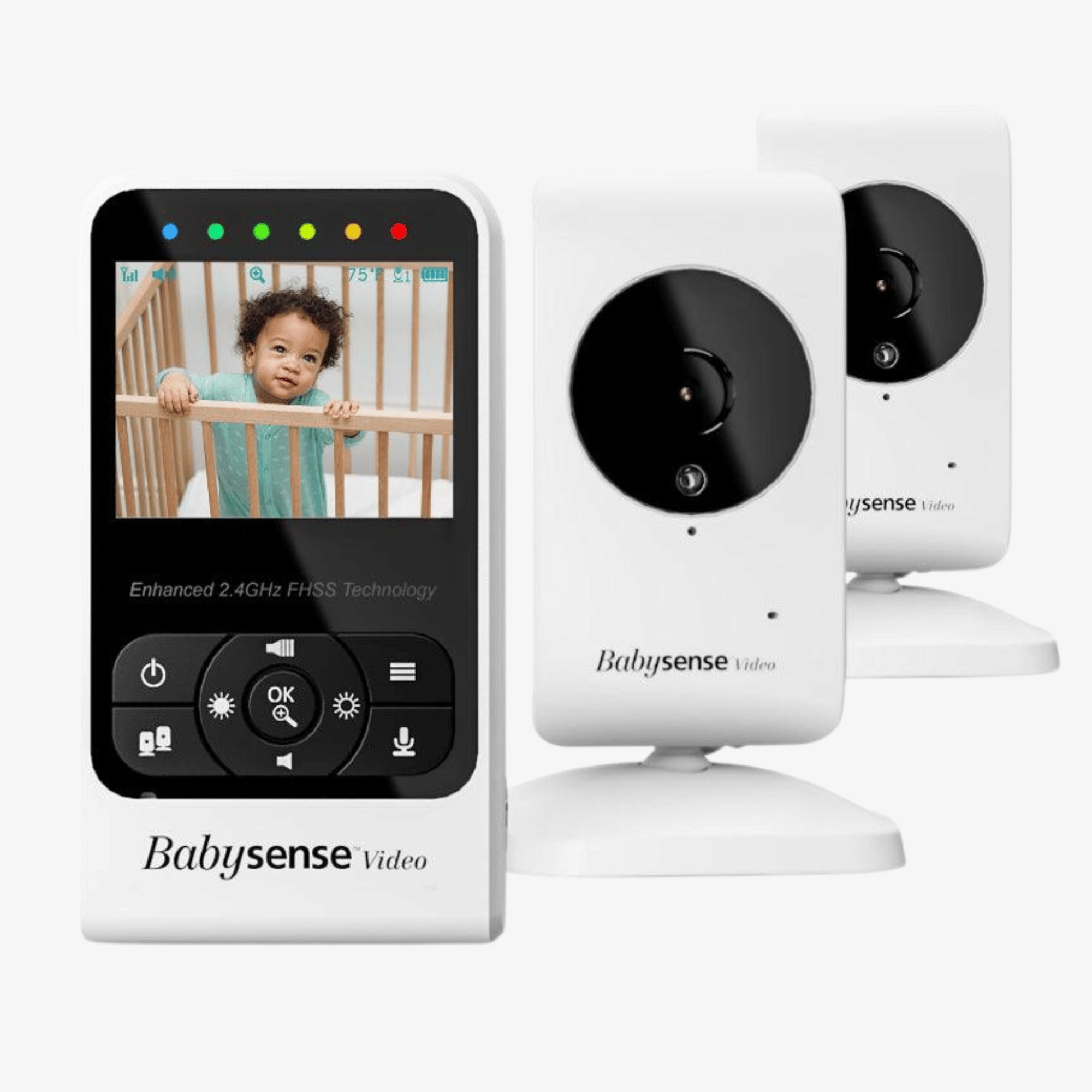 Baby monitor video compatto con 2 telecamere, V24R-2 