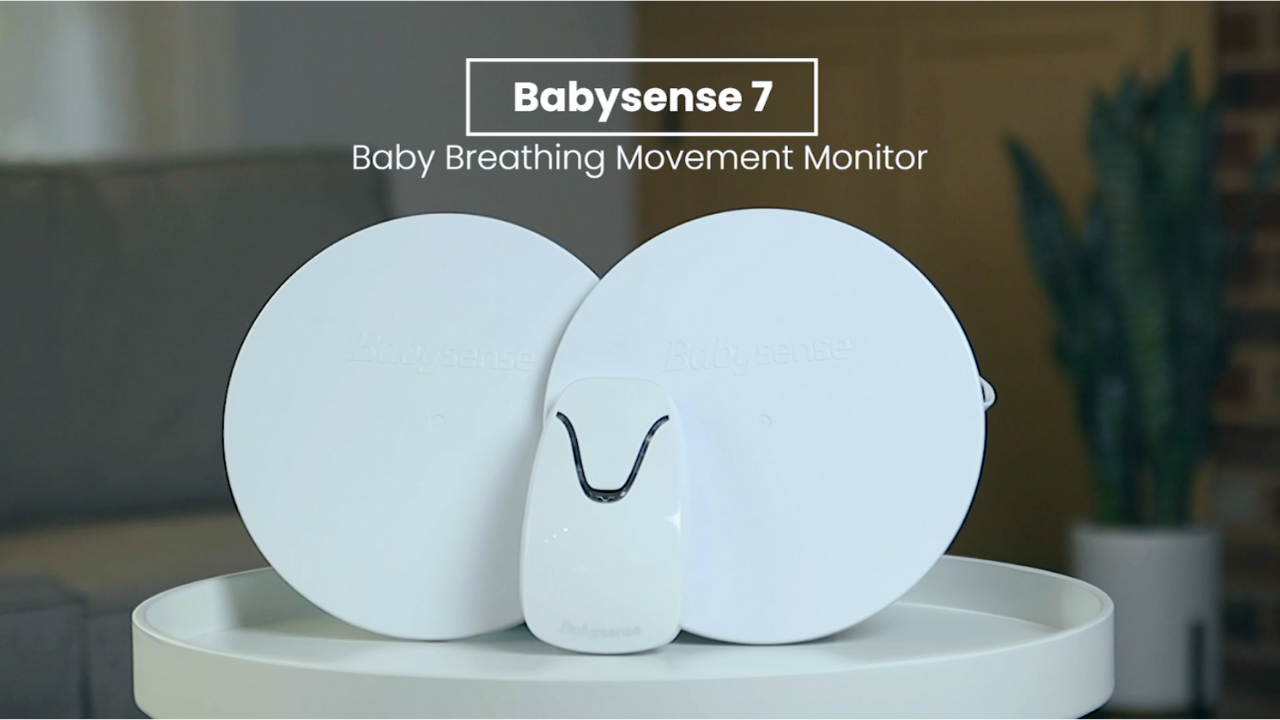 Babysense Conjunto de Monitoreo 2 en 1: Videovigilancia para bebés con 2 cámaras, pantalla dividida, luz nocturna y máquina de sonido + Monitor para bebés con alertas en tiempo real de ausencia de respiración e irregularidades para un sueño seguro