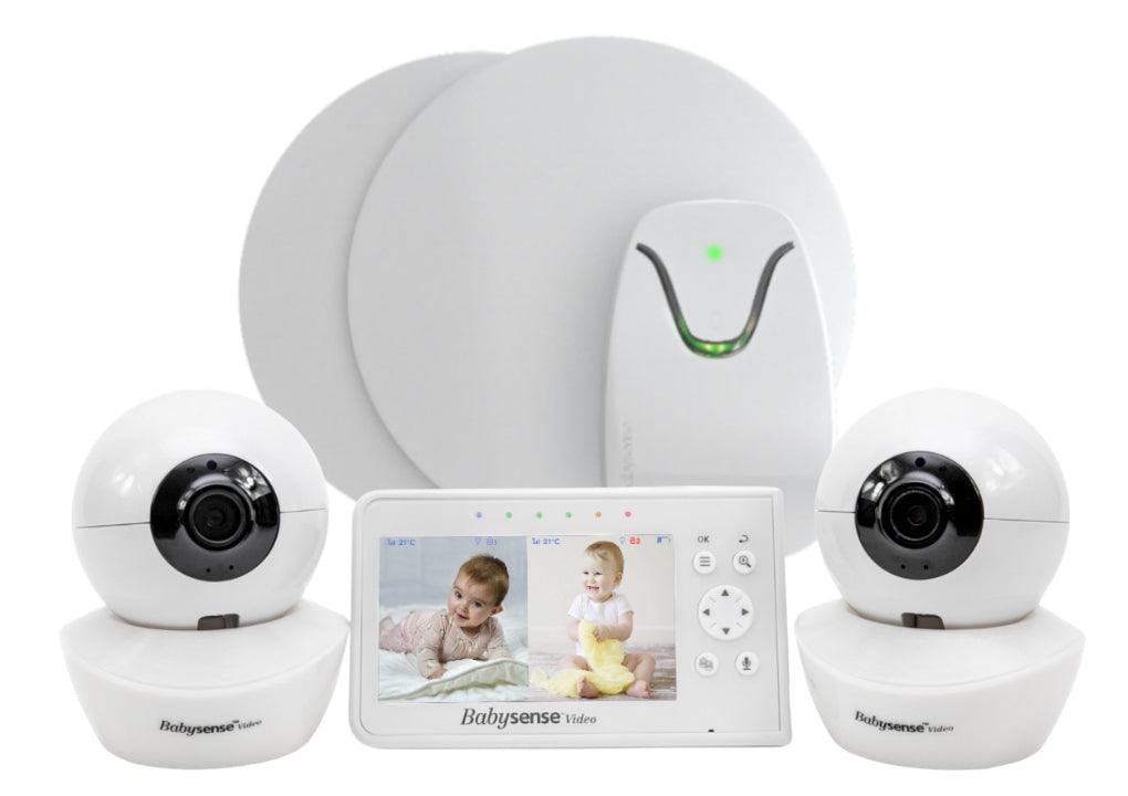 Babysense 7 Baby monitor con respirazione e schermo diviso, 2 fotocamere, V43