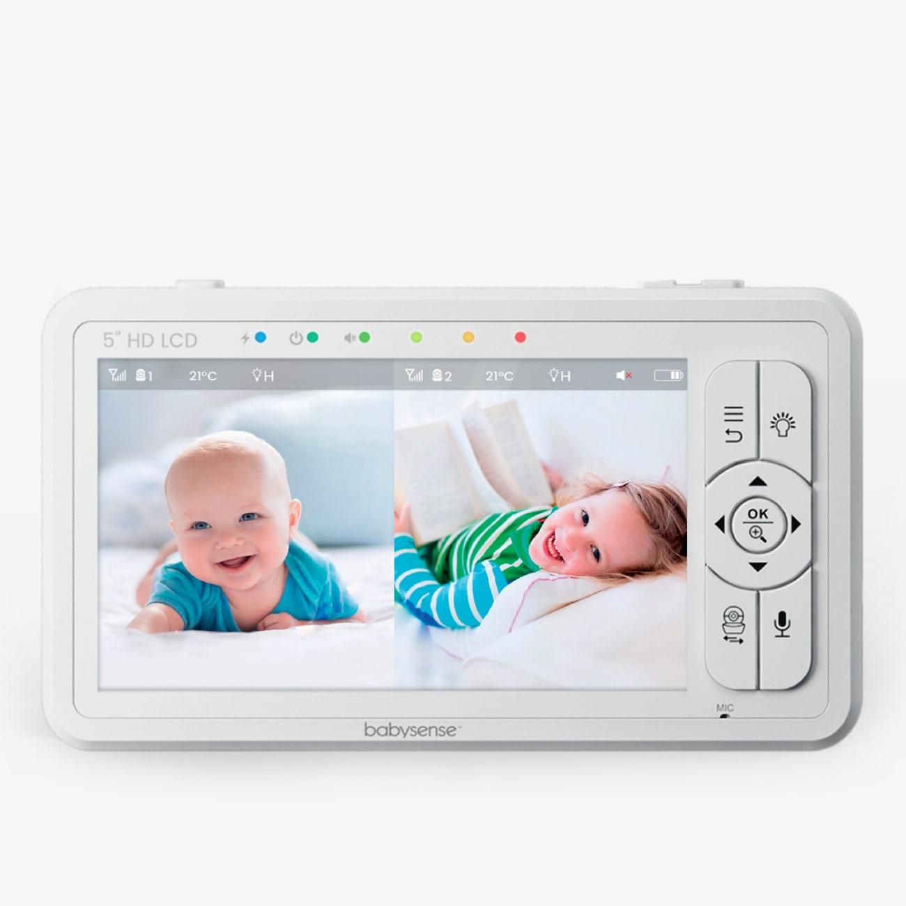 Unità genitore per baby monitor video a schermo diviso da 5" HD S2 