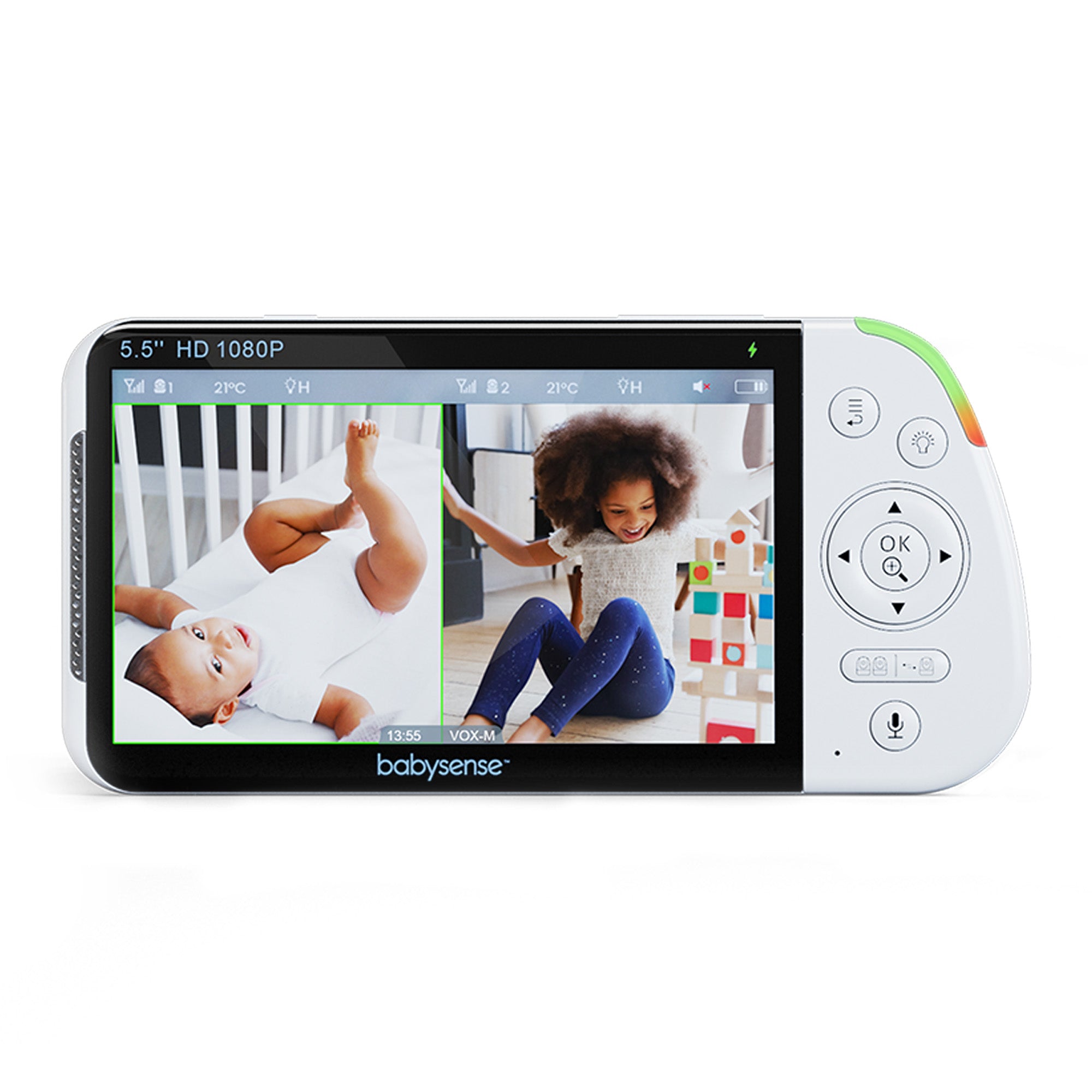 Elterneinheit für 5,5-Zoll-Split-Screen-Video-Babyphone MaxView 