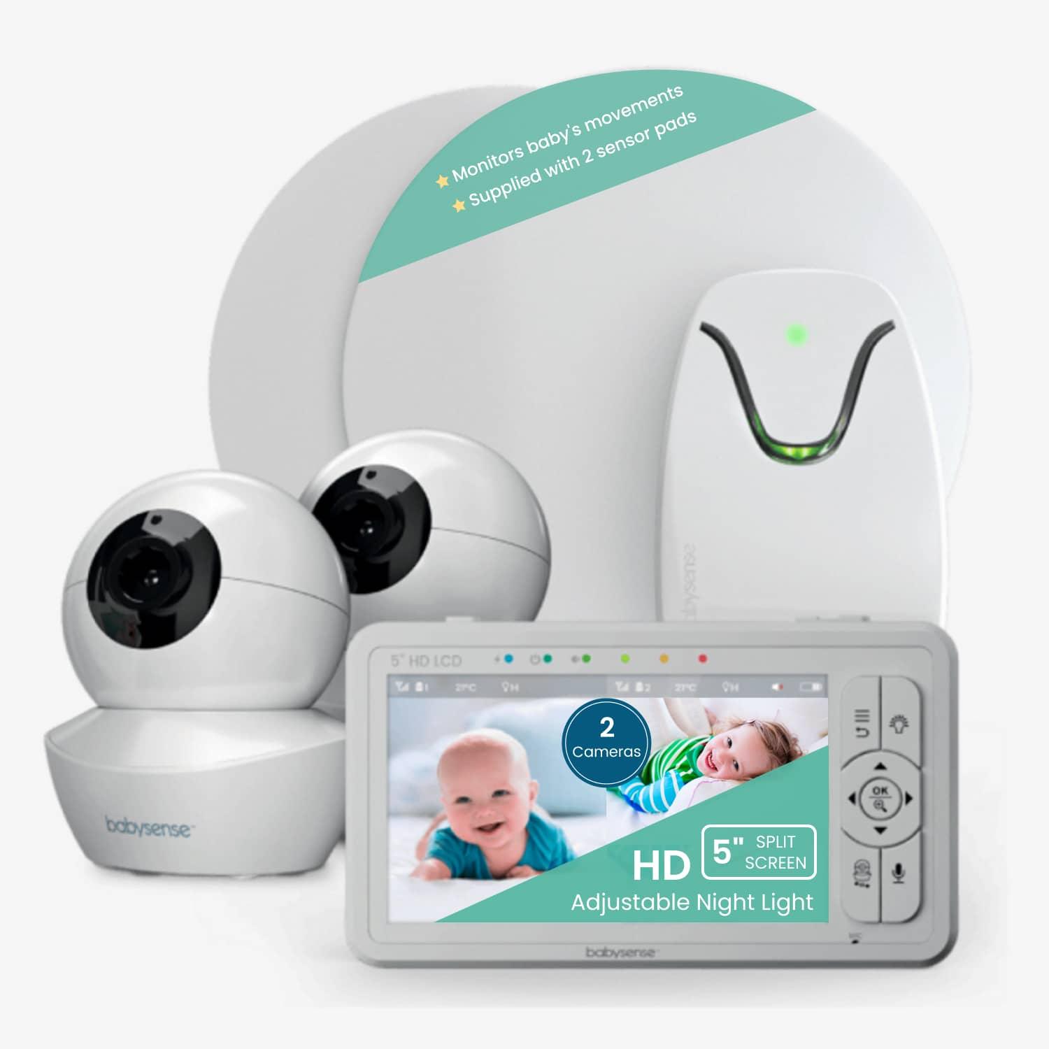 Babysense 7 Breathing &amp; HD Split-Screen Video Baby Monitor, 2 caméras, HD S2 