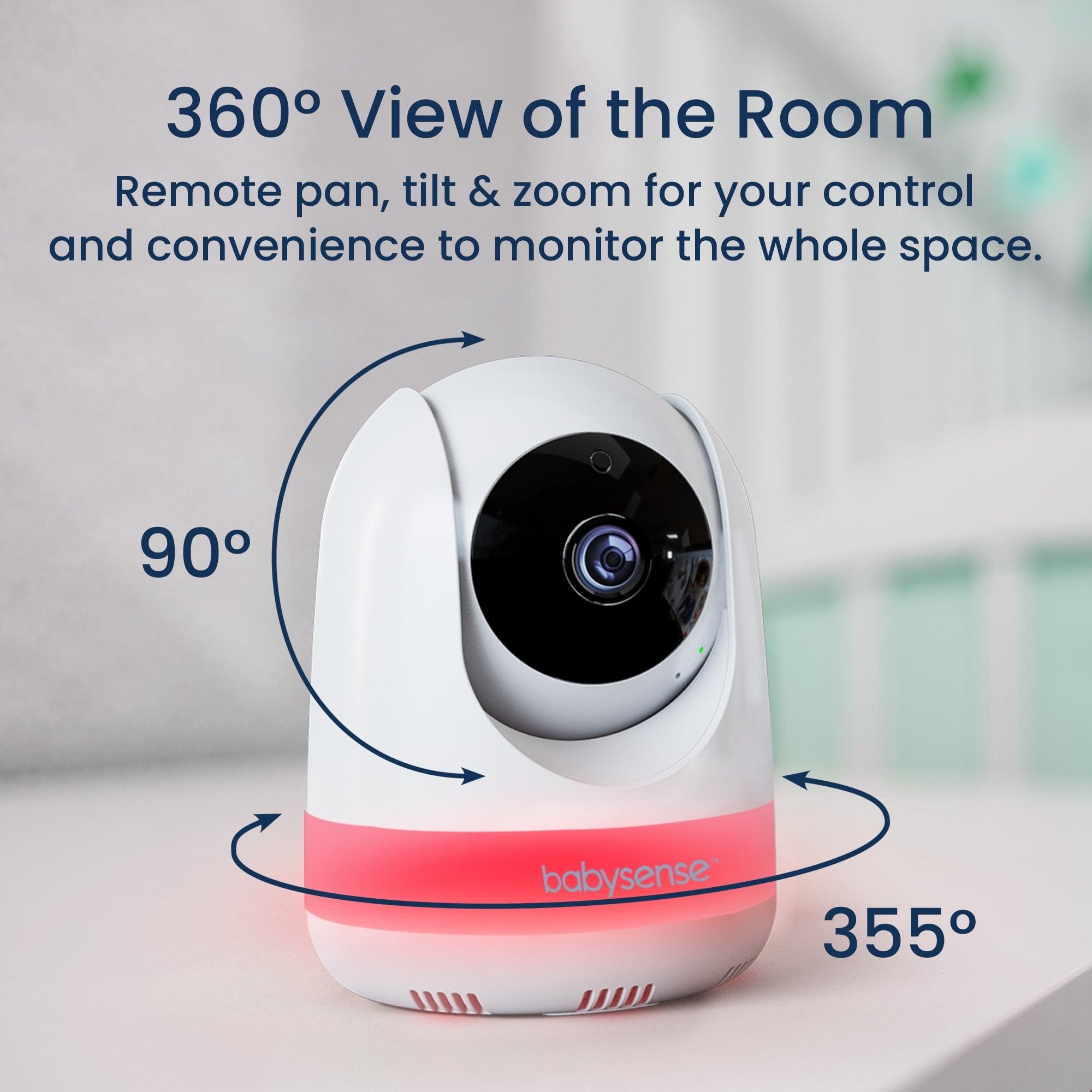Maxview Baby Monitor 5.5 Inch 1080p Full HD, White Noise, Split-Screen with 2 Cameras