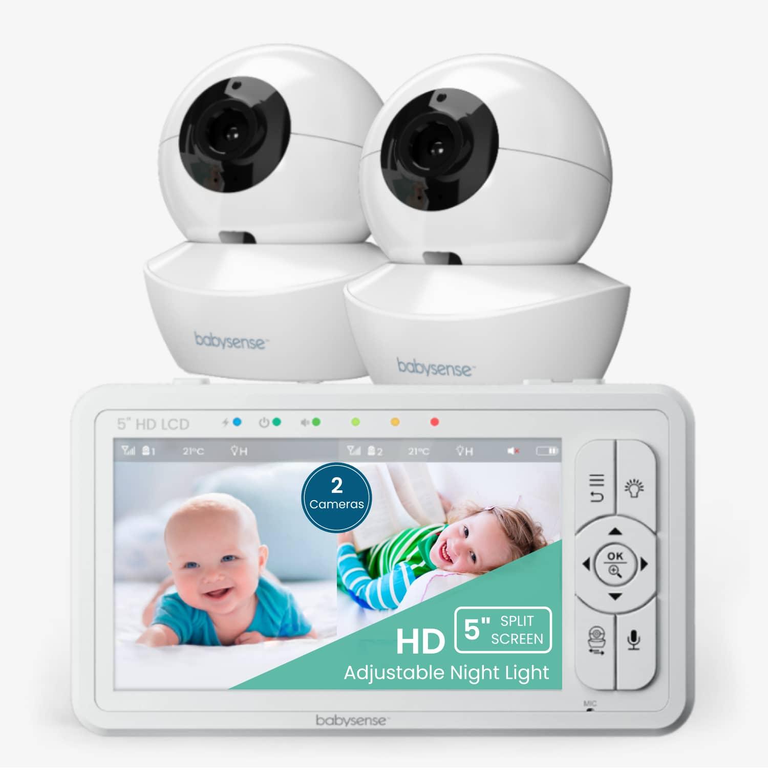 HDS2 - Moniteur vidéo pour bébé avec caméras HD et écran partagé, NOUVEAU !