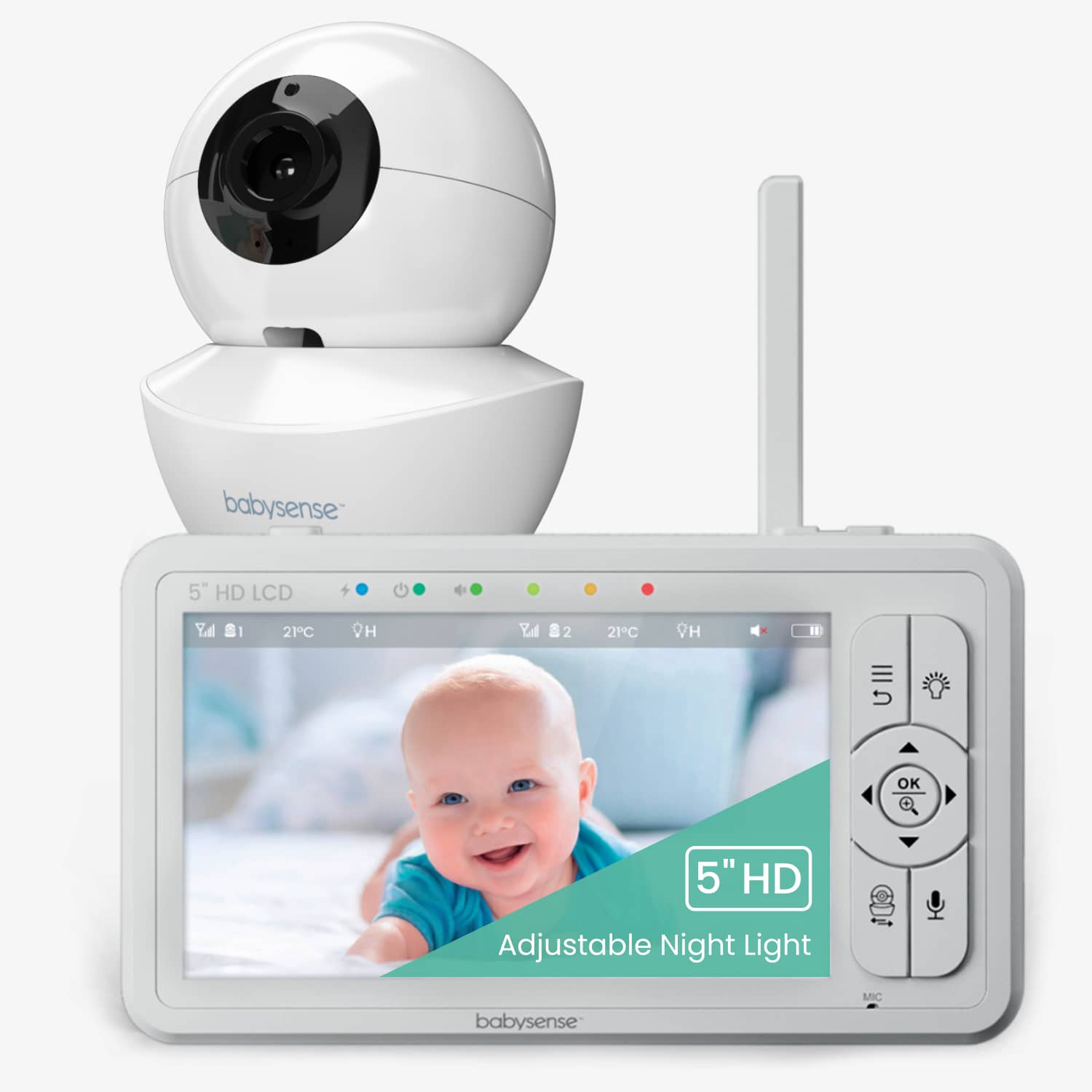 Baby monitor video HD da 5", videocamera HD S2 1 