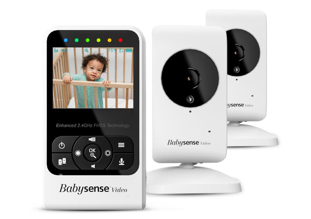 Moniteur vidéo pour bébé avec 2 caméras, écran partagé HD